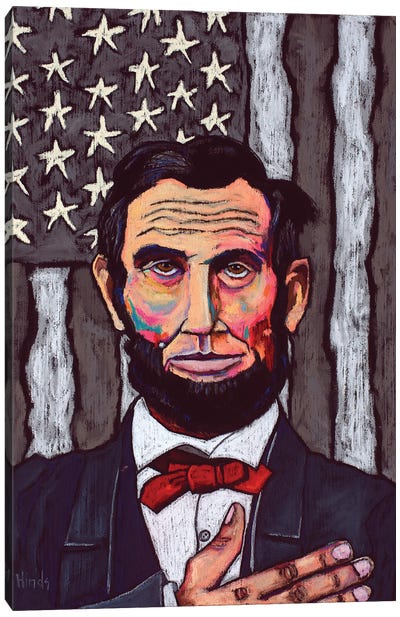 I Pledge Allegiance To The Flag Canvas Art Print - Abraham Lincoln