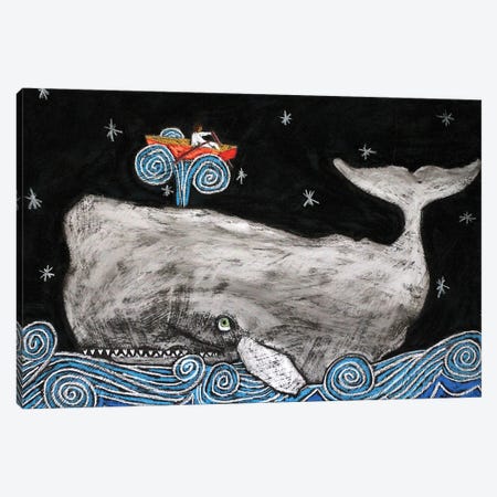 Jonah And The Whale Canvas Print #DHD128} by David Hinds Canvas Wall Art
