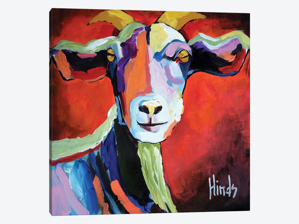 Portrait Of A Goat by David Hinds 1-piece Canvas Wall Art
