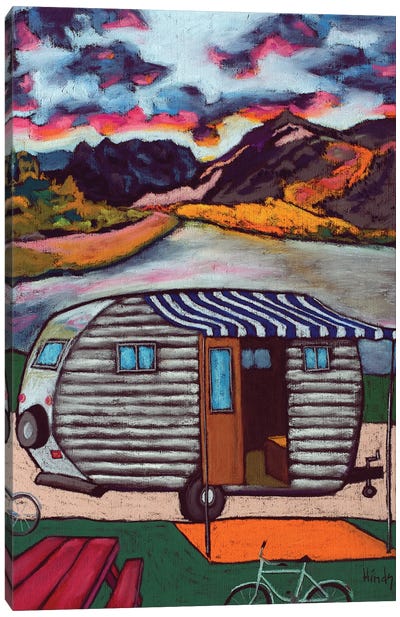 Lake Hemet California Canvas Art Print - Camping Art