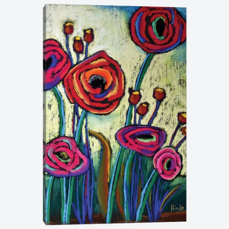 Poppies Canvas Print #DHD136} by David Hinds Canvas Art