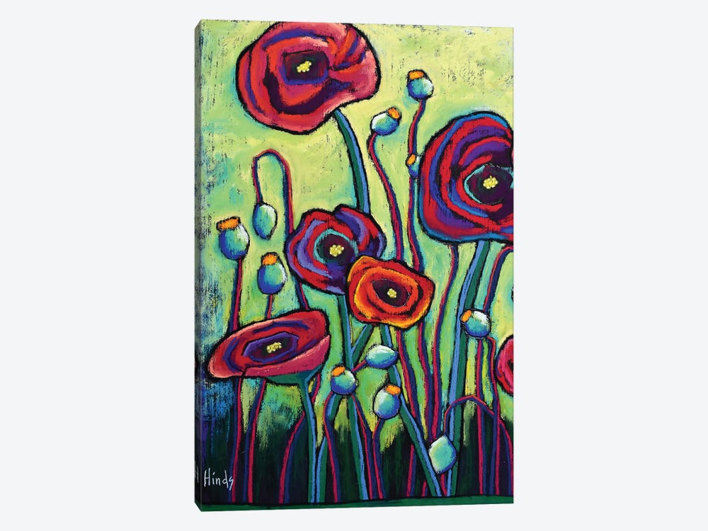 Poppies II by David Hinds 1-piece Canvas Wall Art