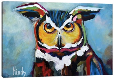 Mr Owl Canvas Art Print - David Hinds