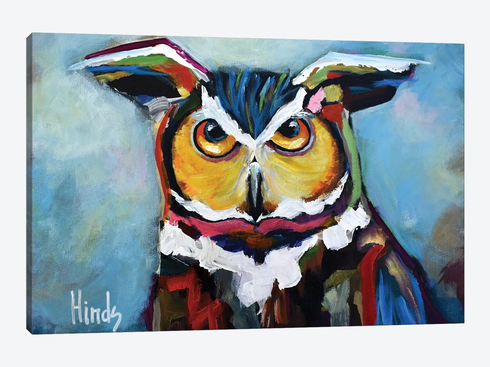 Mr Owl by David Hinds 1-piece Canvas Print