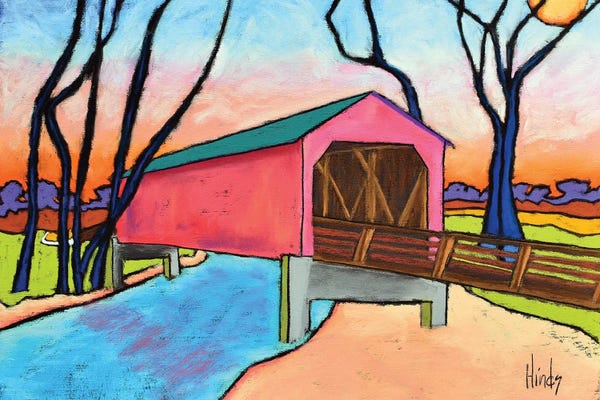 Illinois: Sugar Creek Covered Bridge by David Hinds