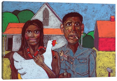 Welcome Home America Canvas Art Print - Michelle Obama