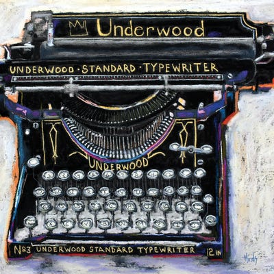 Underwood Standard Typewriter III by David Hinds framed canvas print