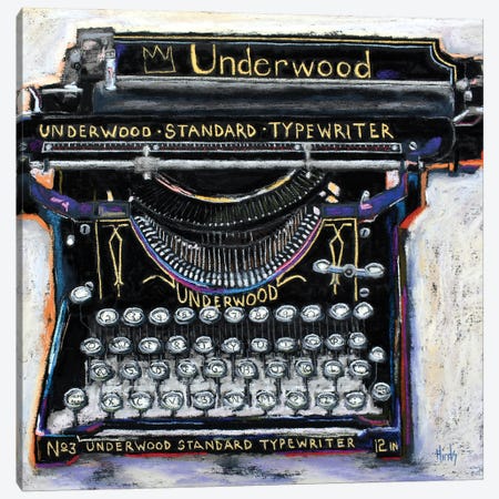 Underwood Standard Typewriter III Canvas Print #DHD157} by David Hinds Canvas Wall Art