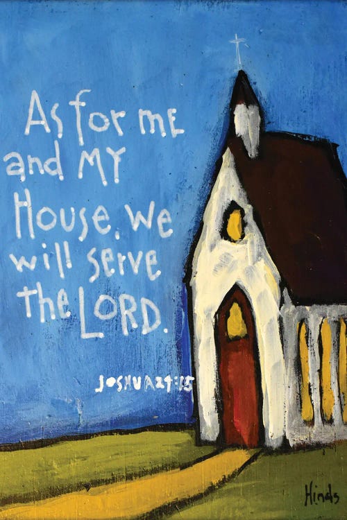Primitive Little Church by David Hinds wall art