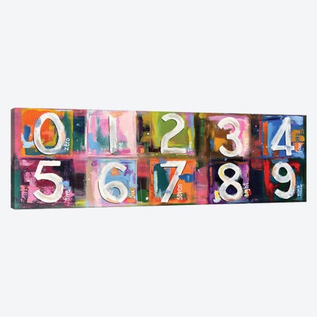 Abstract Numbers Canvas Print #DHD15} by David Hinds Canvas Artwork