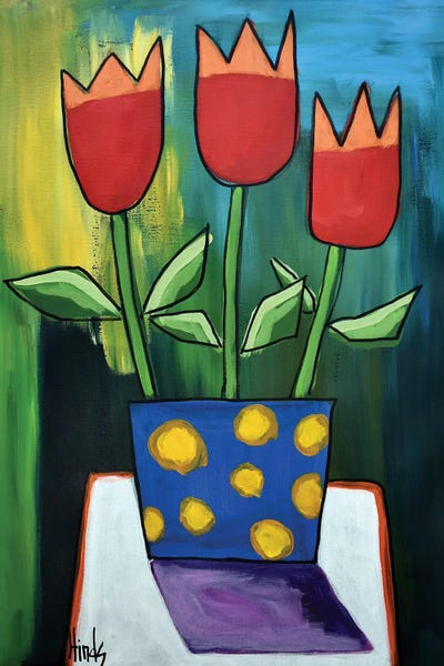 Tulips: Trio Of Tulips by David Hinds