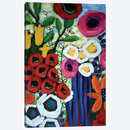 Abstract Flower Garden Canvas Print #DHD162} by David Hinds Canvas Wall Art