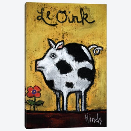 Le Oink Canvas Print #DHD164} by David Hinds Canvas Art Print