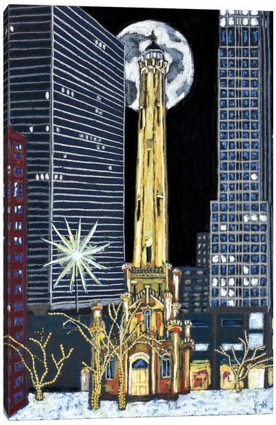 Chicago Water Tower Canvas Art Print - David Hinds