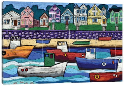 Busy Fishing Boats Canvas Art Print - David Hinds