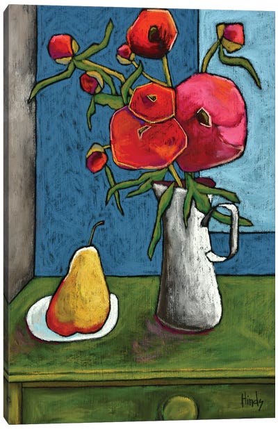 Peonies Canvas Art Print - Pear Art