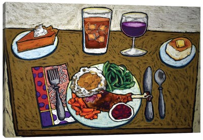 Turkey Leg For One Canvas Art Print - American Cuisine