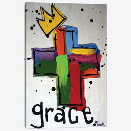 Grace Cross Canvas Print #DHD179} by David Hinds Canvas Print