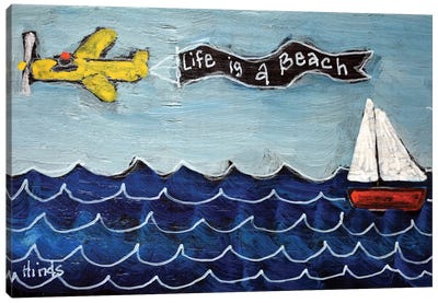 Life Is A Beach Canvas Art Print - David Hinds