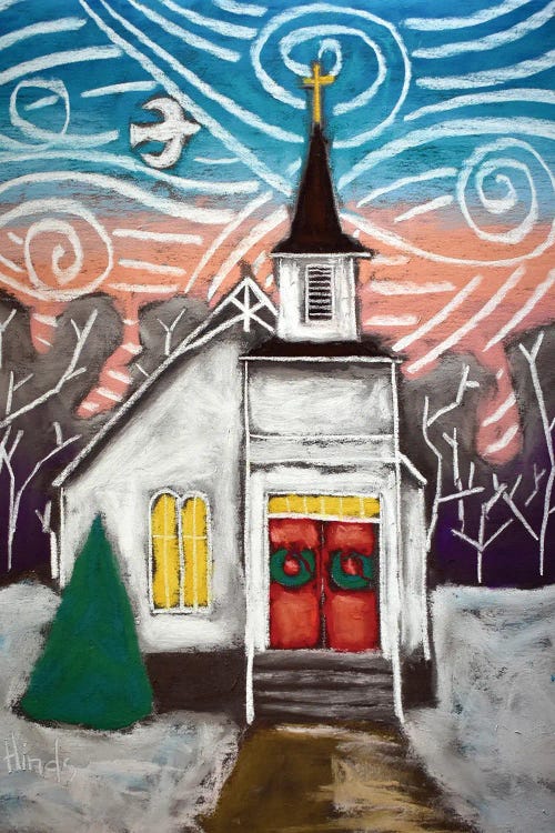 Winter Scene Church