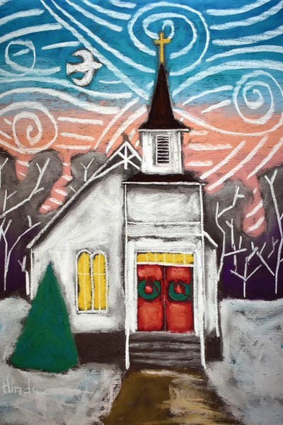 Winter Scene Church