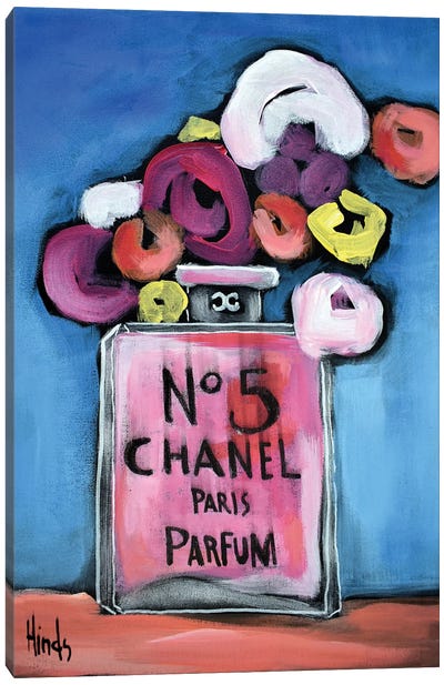 Vintage Chanel Canvas Art Print - Perfume Bottle Art
