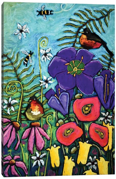 Serenade To Spring Canvas Art Print - Bee Art