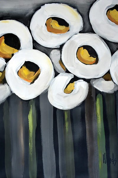 White Poppies by David Hinds framed wall art