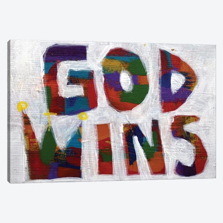 God Wins Canvas Print #DHD192} by David Hinds Canvas Art Print
