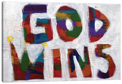 God Wins Canvas Art Print - David Hinds