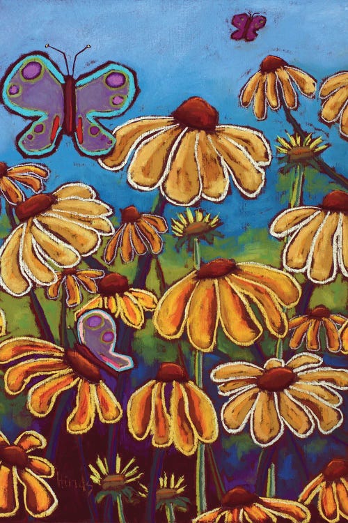Yellow Coneflowers by David Hinds wall art