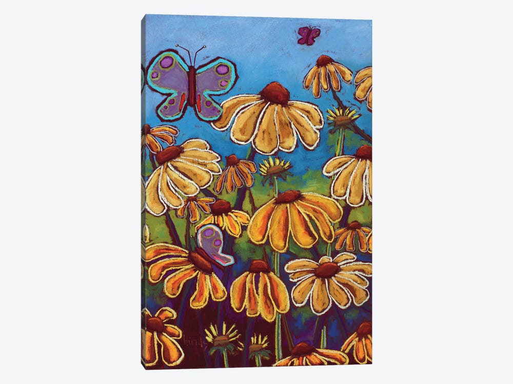 Yellow Coneflowers by David Hinds 1-piece Canvas Art Print