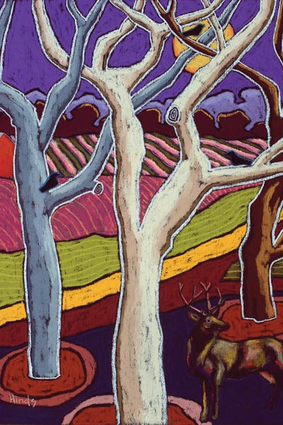 Whitetail On Alert by David Hinds canvas print