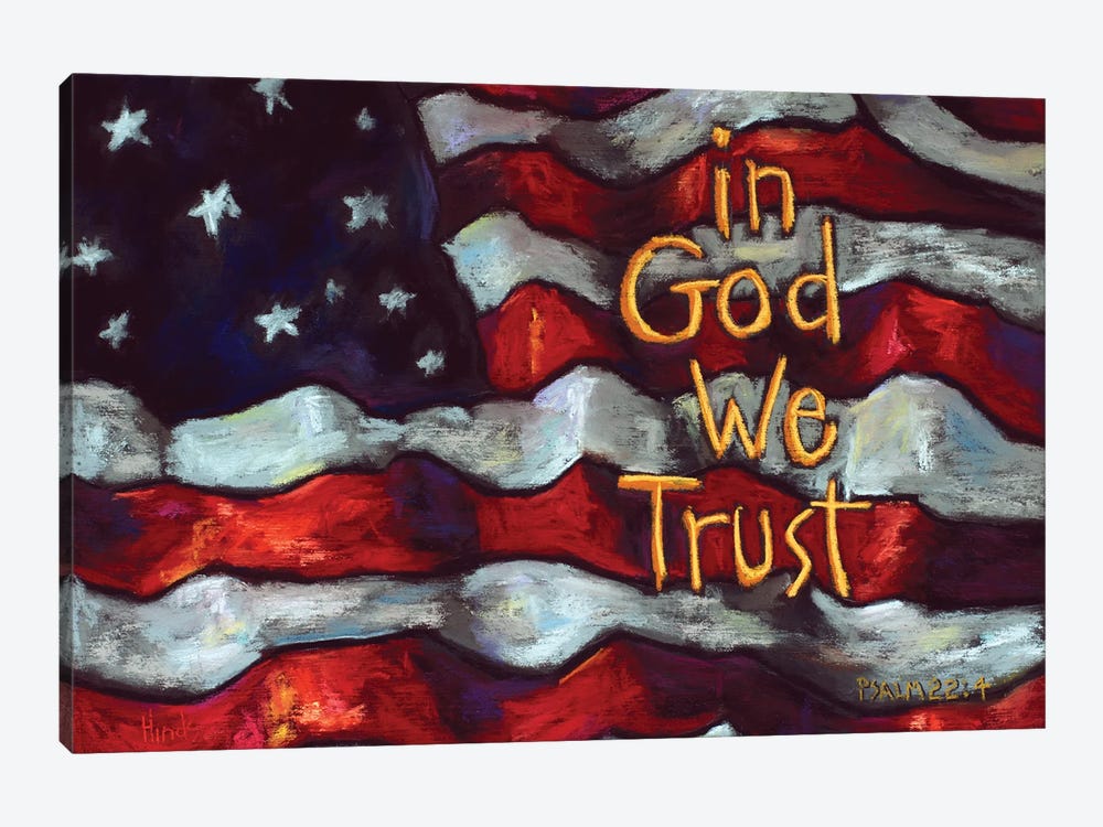American Flag - In God We Trust by David Hinds 1-piece Art Print