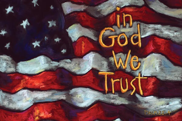 American Décor: American Flag - In God We Trust by David Hinds