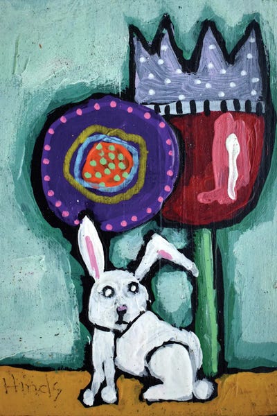 Bunny In The Flowers