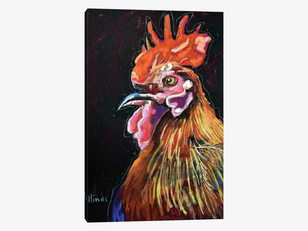 Proud Rooster by David Hinds 1-piece Canvas Art Print