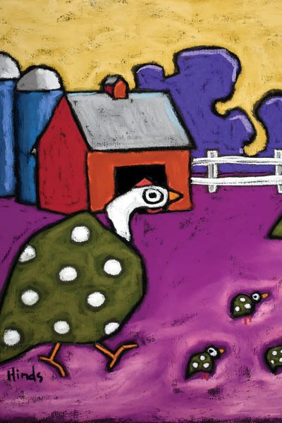 Guinea Fowl And Keets by David Hinds canvas print