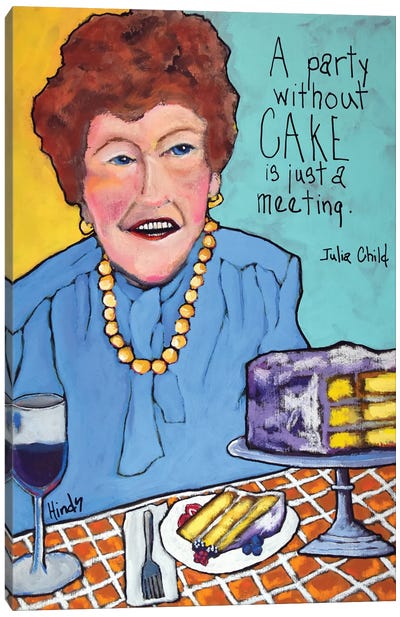 Julia Child Canvas Art Print - Celebrity Chefs