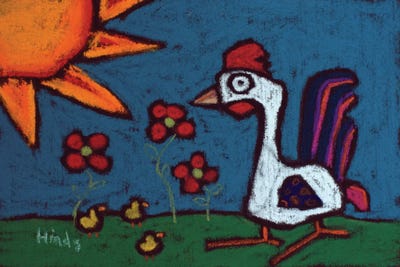 Chicken And Chics by David Hinds canvas print