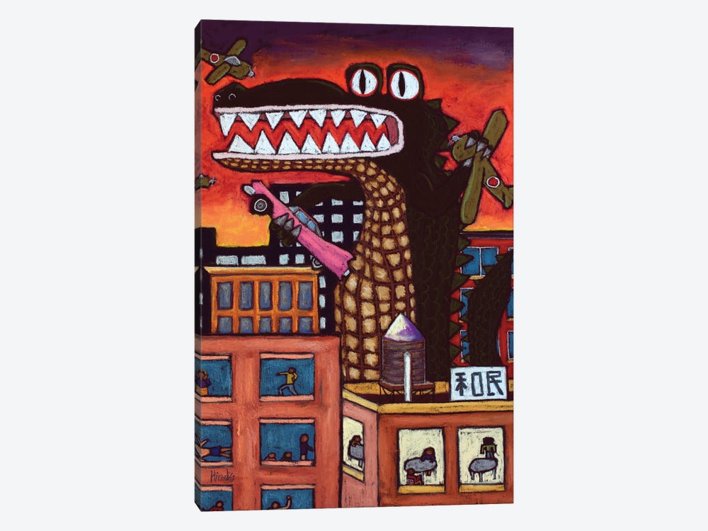 Godzilla by David Hinds 1-piece Canvas Wall Art