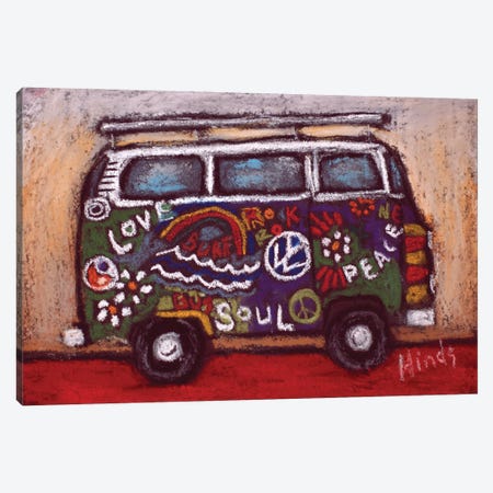 Love Bus Canvas Print #DHD220} by David Hinds Canvas Art Print