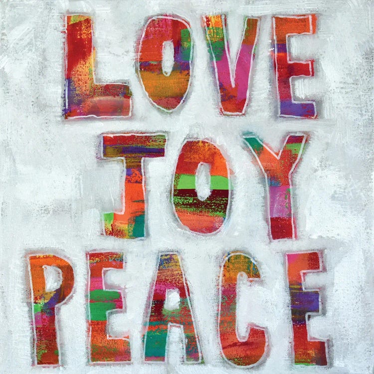 Love Joy Peace by David Hinds wall art