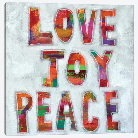 Love Joy Peace Canvas Print #DHD221} by David Hinds Art Print