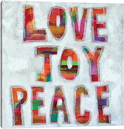 Love Joy Peace Canvas Art Print - David Hinds