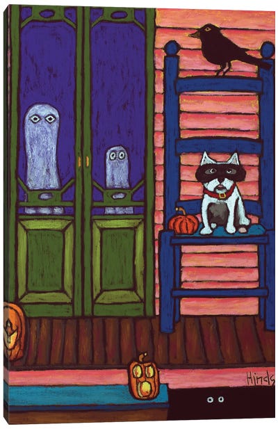 My Spooky Dog Canvas Art Print - Raven Art