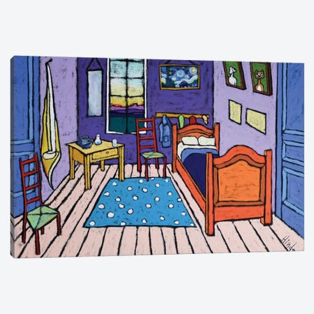 Van Gogh's Bedroom Canvas Print #DHD230} by David Hinds Canvas Artwork