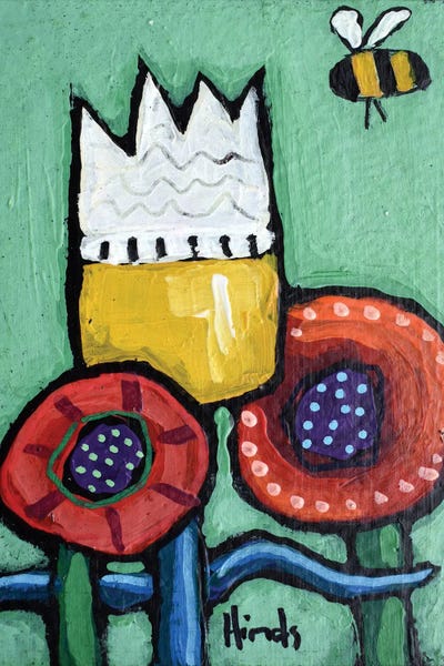 Bees: Bee In The Flowers II by David Hinds