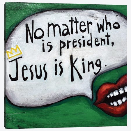 Jesus Is King Canvas Print #DHD236} by David Hinds Art Print