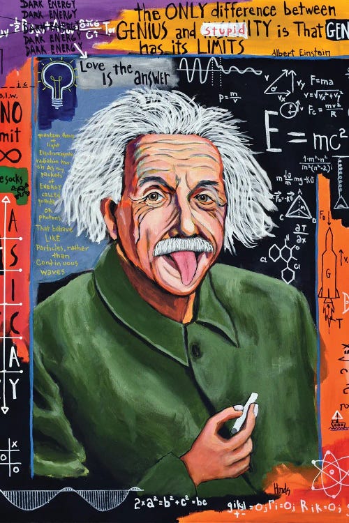 Albert Einstein by David Hinds wall art